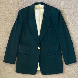VTG Pietrafesa dark green camelhair wool blazer, Sz 2.